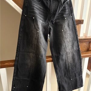 Stylish Black Wide-Leg Jeans